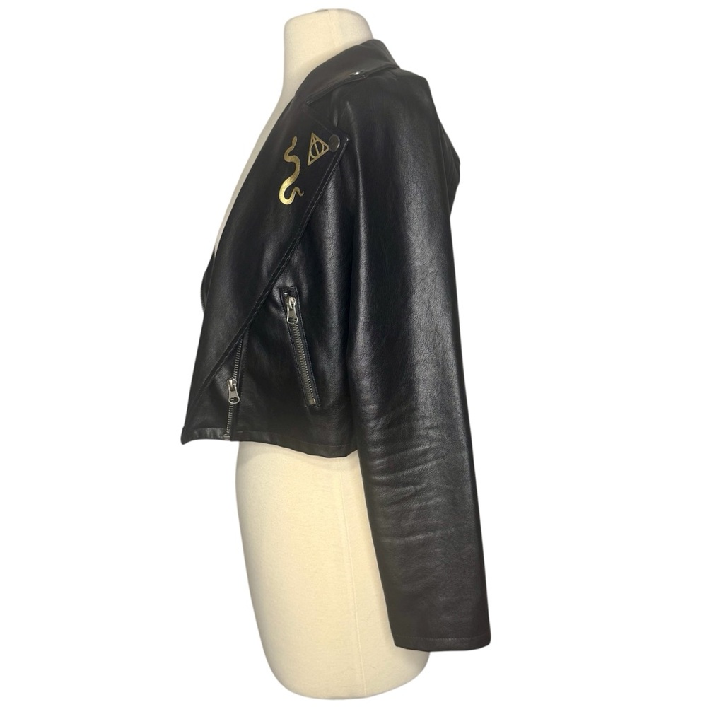 Warner Brothers Harry Potter Dark Mark Faux Leather Jacket Size Juniors XL (16) - Picture 5 of 8